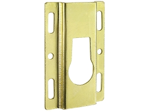 Keyhole Hanger Plates Bridge Brass Pack 10